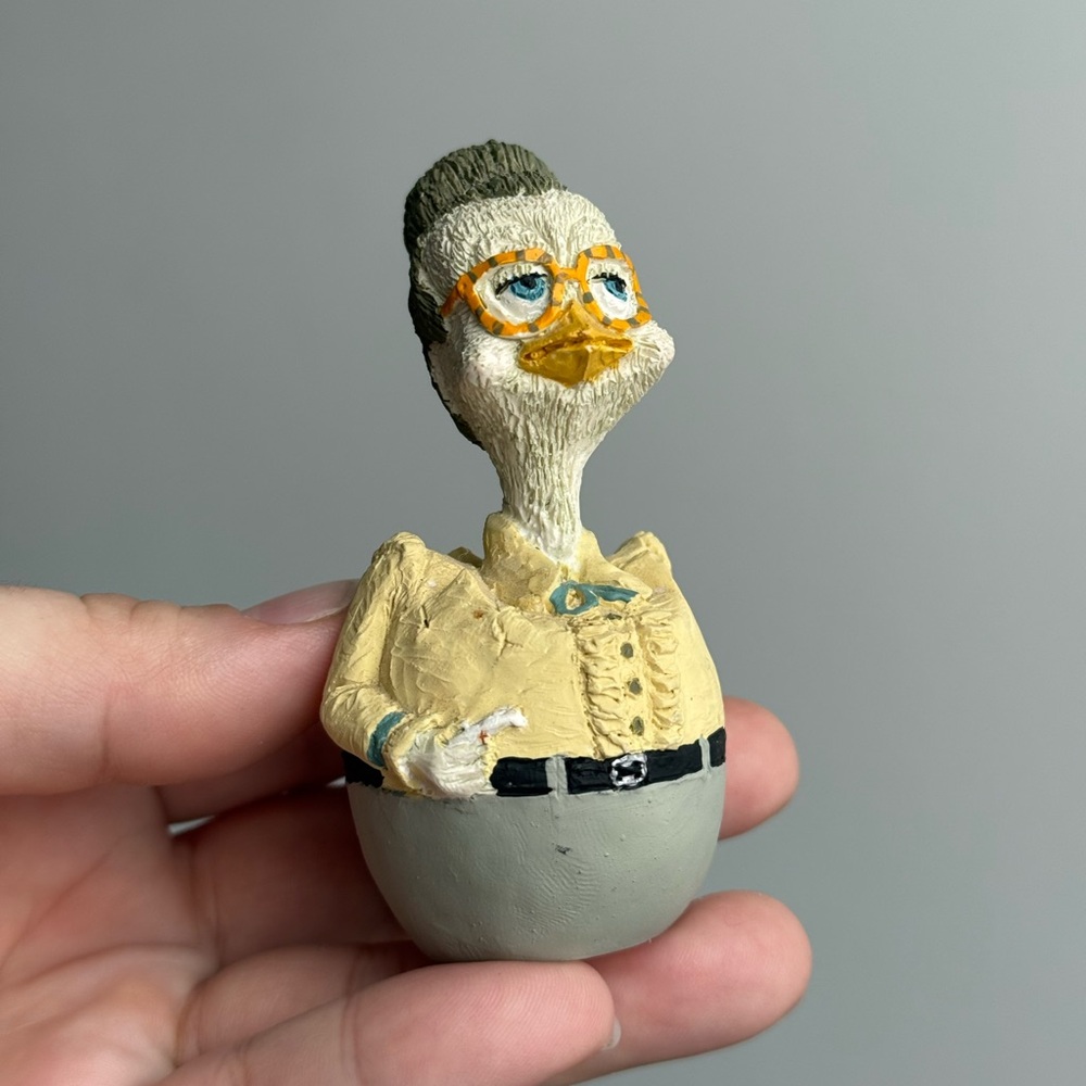 Vintage Enesco Eggbert & Friends Secretary Egg Figurine Easter Decor